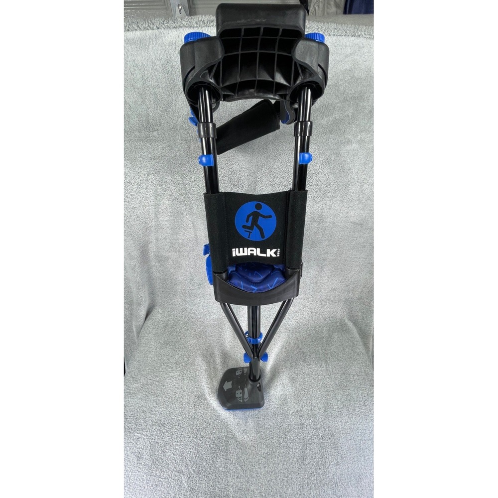 iWALK 3.0 Free Hands Free Knee Crutch OS Black Blue Mobility Device